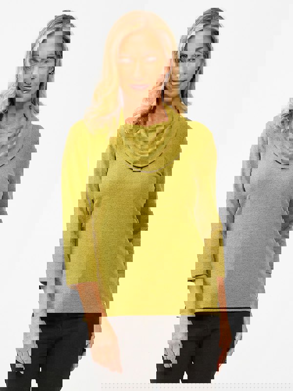 PennyPlain Cowl Neck Top - Forest