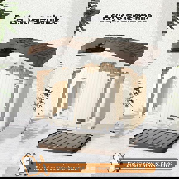 Skylos Plastic Dog House Pet Kennel Shelter for Small Medium Dogs Indoor Outdoor