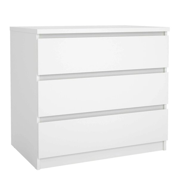 Wyld Haus Budapest White Wooden Storage Chest 3 Drawers