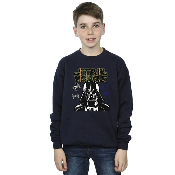 Star Wars Boys Darth Vader Comp Logo Sweatshirt - Navy Blue