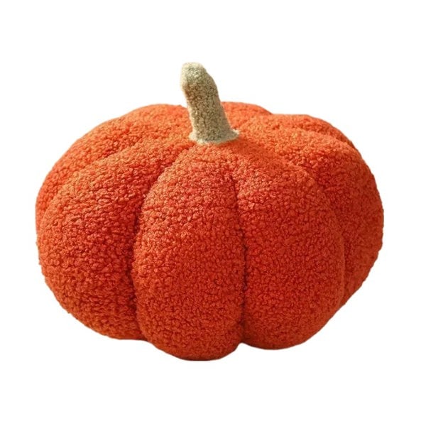 Anyhouz Anypillow Dark Orange Lamb Fleece Pumpkin Plush Pillow 35cm