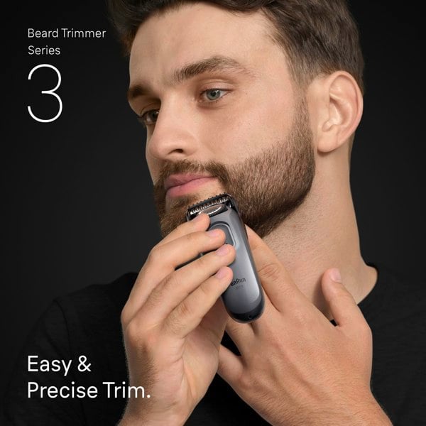 Braun Beard Trimmer Series 3, BT3560, +8 Styling Tools - Grey