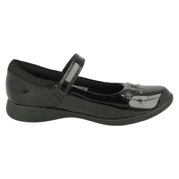 Clarks Girls Clarks Star Detailed School Shoes Etch Bright