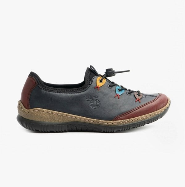 Rieker N3271-35 Womens Shoes Navy/Combi