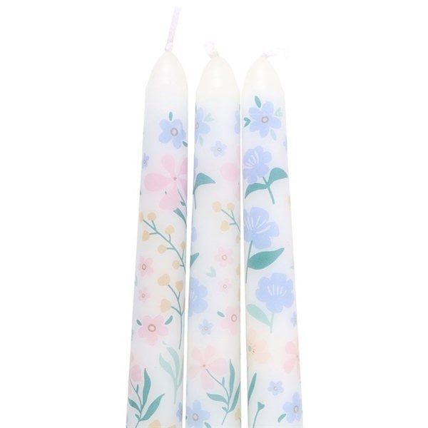 Serano Set of 3 Ditsy Floral Taper Candles