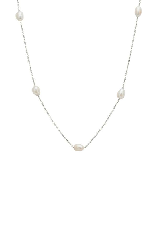 Pearl necklace on a white background