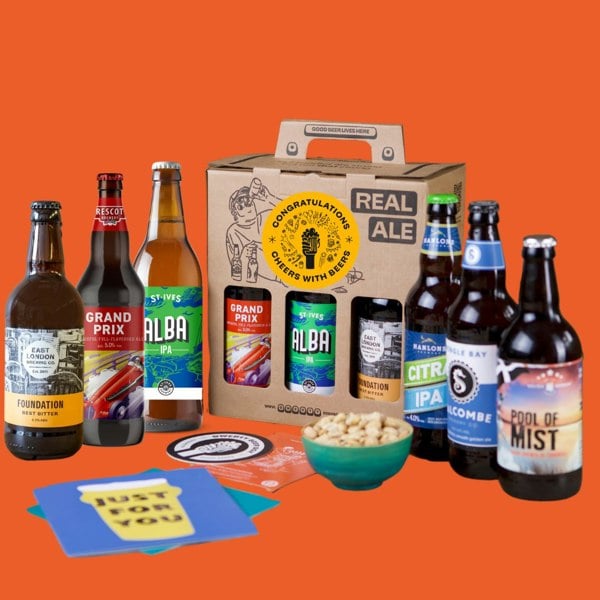 QWERTY Beer Box Traditional Ale Congratulations Hamper (6 x 500ml)