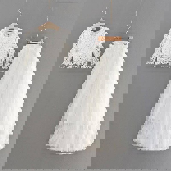 Uk Flower Girl Boutique Felicity Couture set in white.