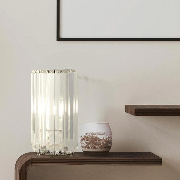 Modern Faceted Glass Accent Lamp