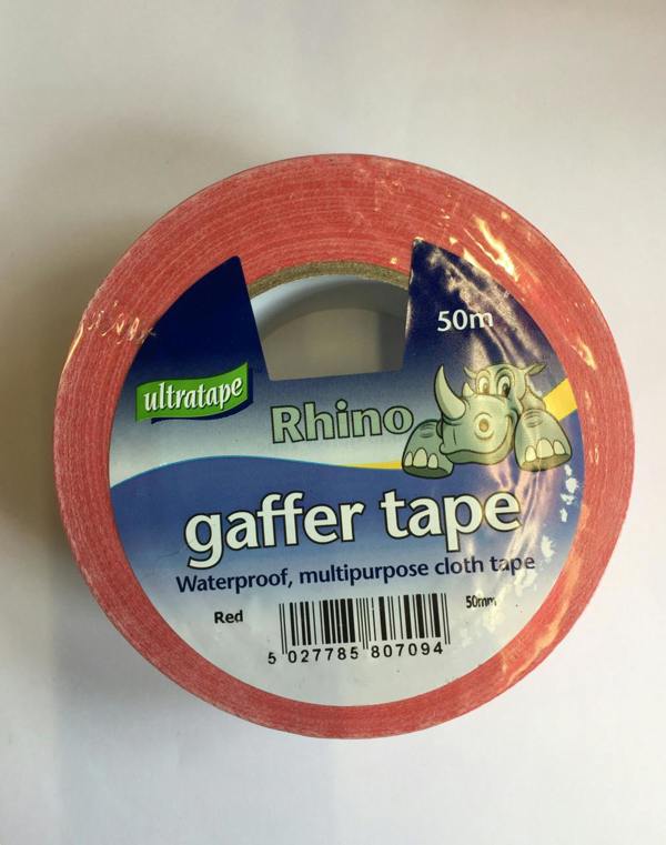 Ultratape Multipurpose Rhino Gaffer Cloth Tape 50mm x 50m Red