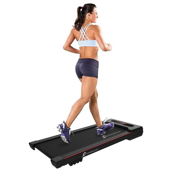 Homeology Home and Office Ultra Quiet 560W Adjustable Speed Slimline MOTIONIC Bluetooth Treadmill with LED Display - Fully Assembled