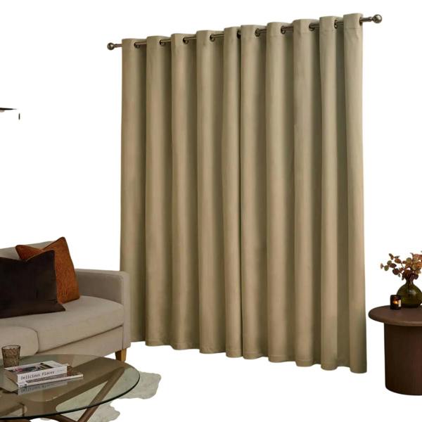 Furn Ultimate Velvet Blackout Curtains - Mocha - 