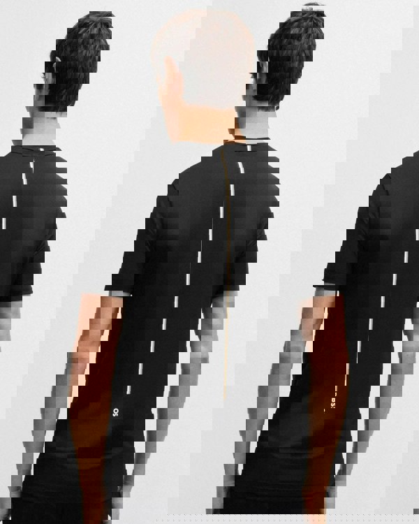 BOSS Green x Matteo Berrettini Mens Active T-Shirt in Moisture-Wicking Piqué - Black 001