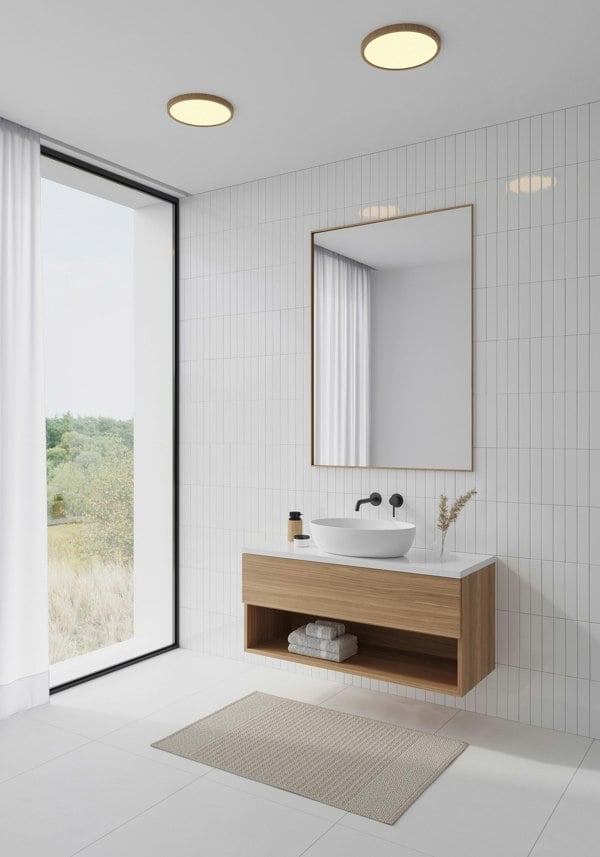 Nordlux Oja 29 | IP54 2700K | Dim | Ceiling light | Wood Foil