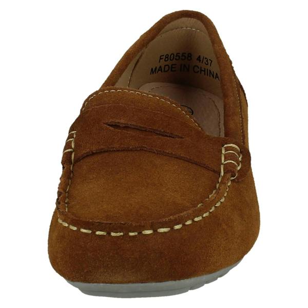 Leather Collection Ladies Leather Collection Moccasin Shoes F80558