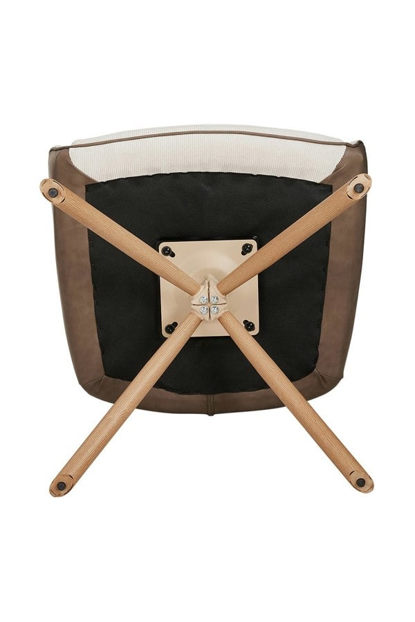 Living and Home Modern Office Chair Accent Chair with Wooden Base