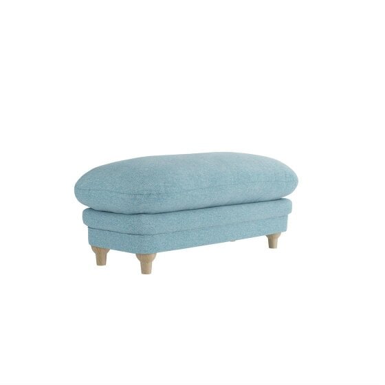 Wyld Haus Bambola Retro Soft Blue Chenille Cushioned Footstool