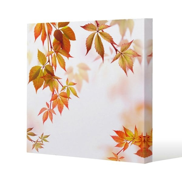 Benjamin Tate Design Autumn Leaves Slim Style Canvas Print  50x50cm , 15mm Slim Real wood.