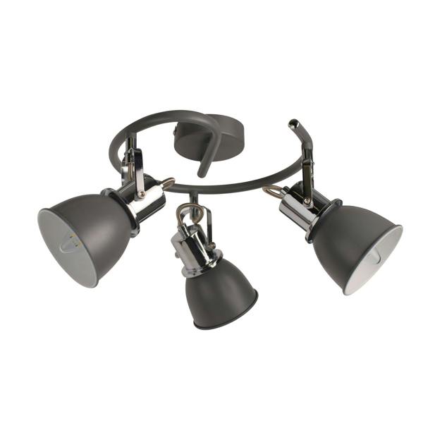 Pagazzi Lighting Amelix Dark Grey 3 Light Ceiling Spotlight