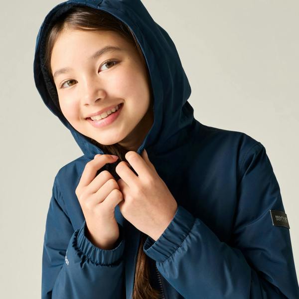 Regatta Childrens/Kids Vallina Insulated Waterproof Jacket - Navy/Dusky Blue - 