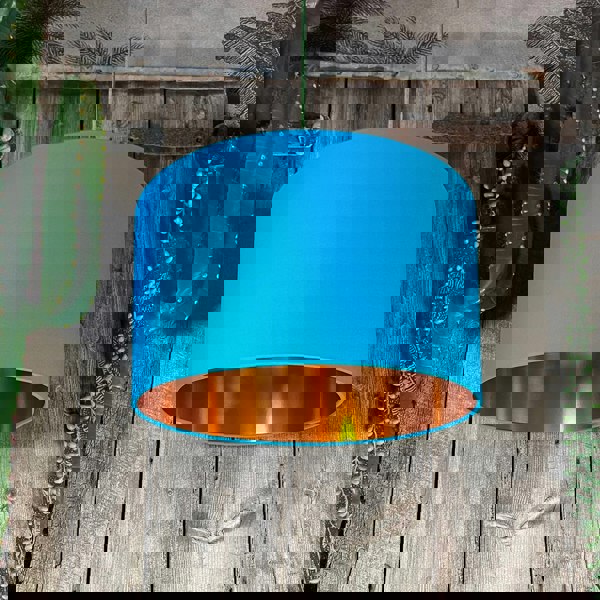 Love Frankie topaz cotton lampshade copper lining