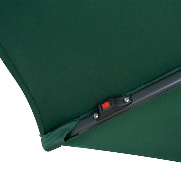 Jardi LED Cantilever Parasol 3m With Square Base – Green