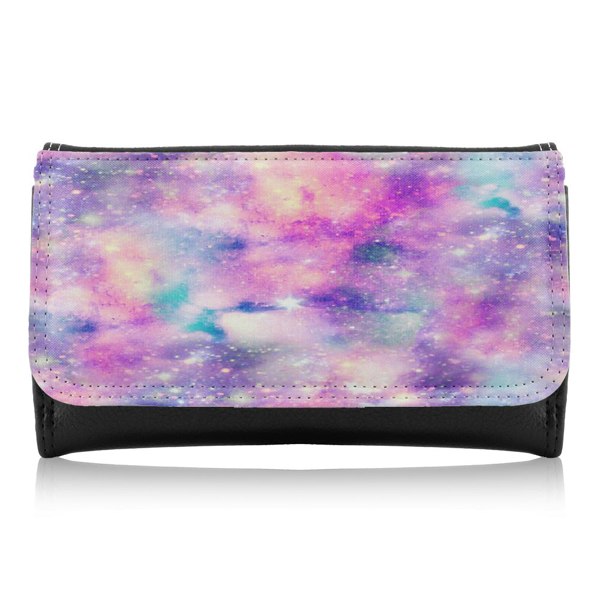 Benjamin Tate Design Starry Galaxy Print In Unicorn Colours Maxi Purse