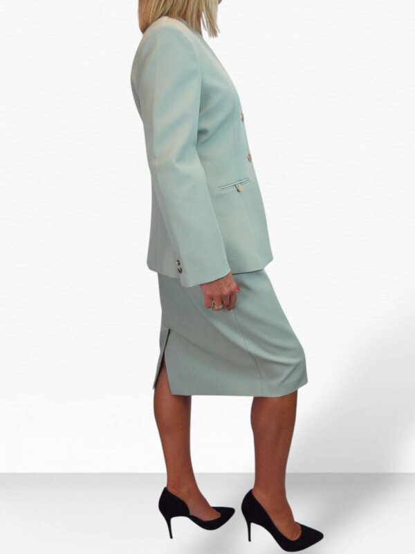 Paulo Due Women's 2 Piece V Neck Skirt Suit