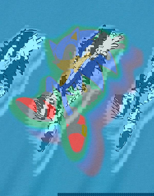 Sonic the Hedgehog Boys Blue Glow Trio Short Sleeved T-Shirt