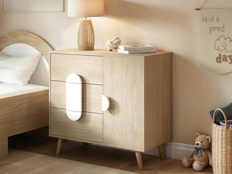 Noah Chest of Drawers Oak & White