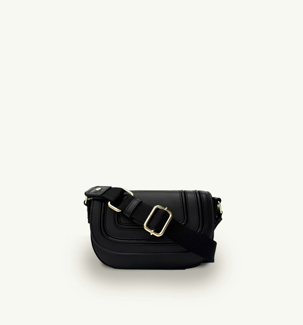 Apatchy London The Mimi Black Leather Bag