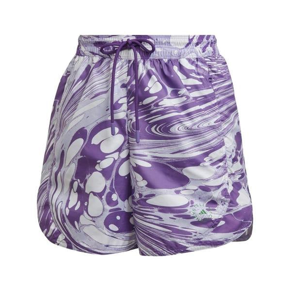 Adidas Womens/Ladies Stella McCartney Running Shorts - White Marble - 