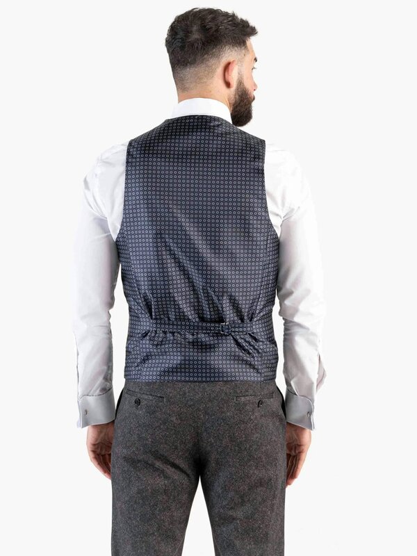 V2 Classic Herringbone - Dark Grey Three Piece Suit