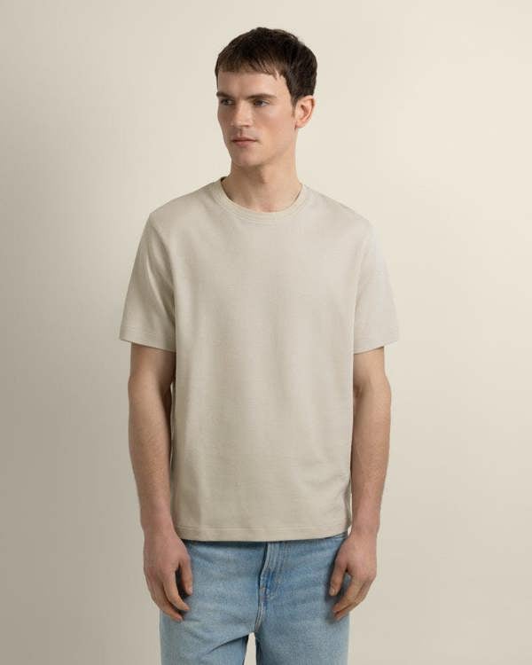 Larsson & Co Jeppe - Textured Panelled T-Shirt