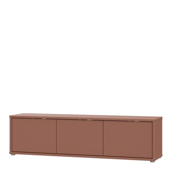 Furniture To Go Alice Springs Wide TV Cabinet with 3 Doors Push-to-Open in Terracotta