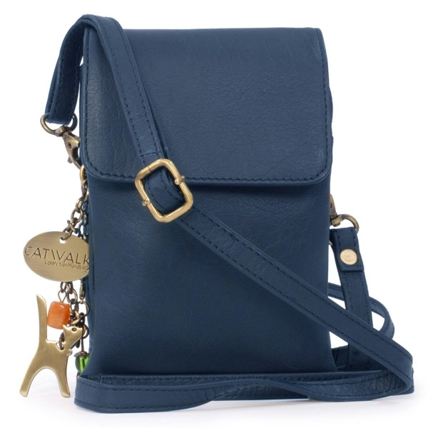 Catwalk Collection Handbags Billie - Phone Bag - Dark Blue