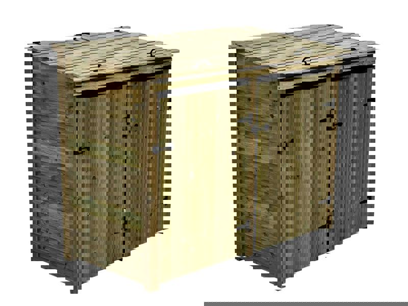 Arbor Garden Solutions Premium Tongue and Groove Wooden Wheelie Bin Store