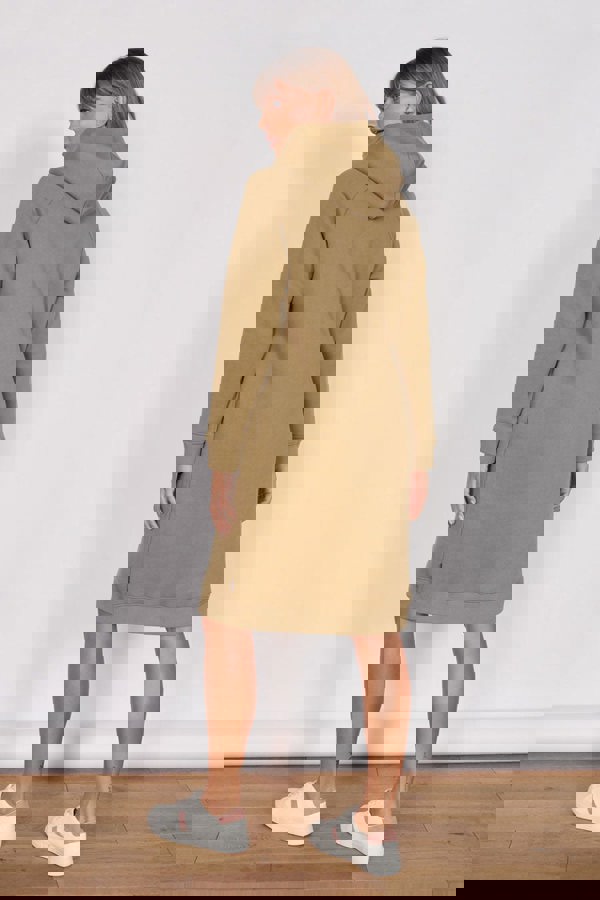 Jeetly Petite Adrienne Khaki Longline Sweater Dress