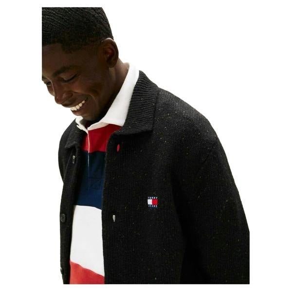 Tommy Jeans Mens Cardigan - Antique White Marl - 