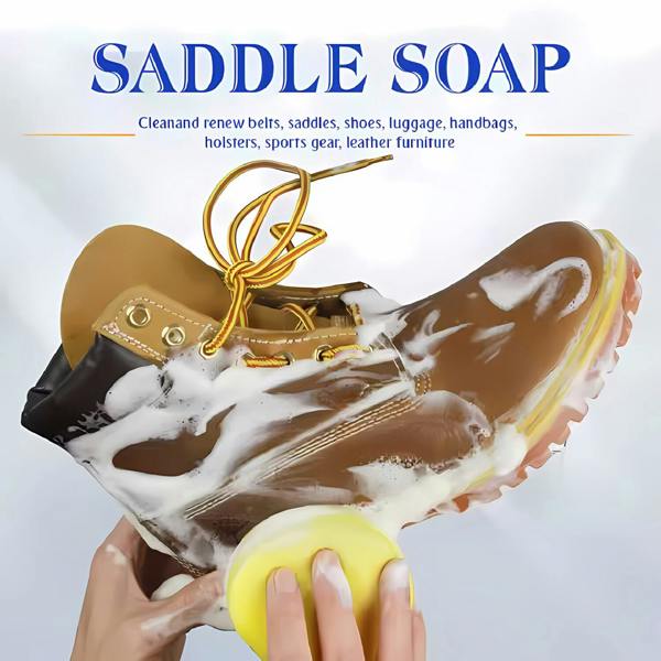 TRG Saddle Soap - Traditional Formula Leather Cleaner with Dual Action 100ml