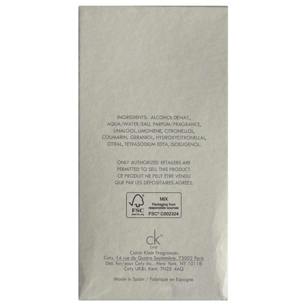 Calvin Klein cKOne Eau de Toilette 100ml Spray