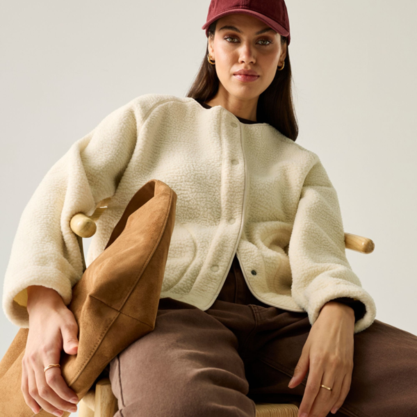 Regatta Womens Lea Borg Snap-Front Fleece - Light Vanilla