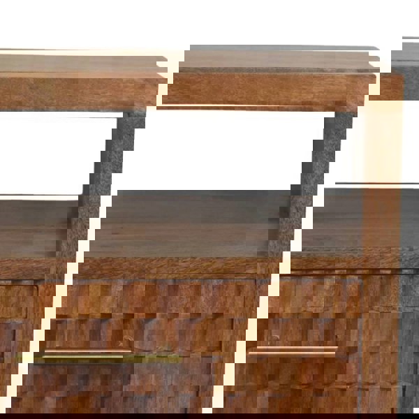 Artisan Furniture Solid Wood Arno Bedside in Golden Teak