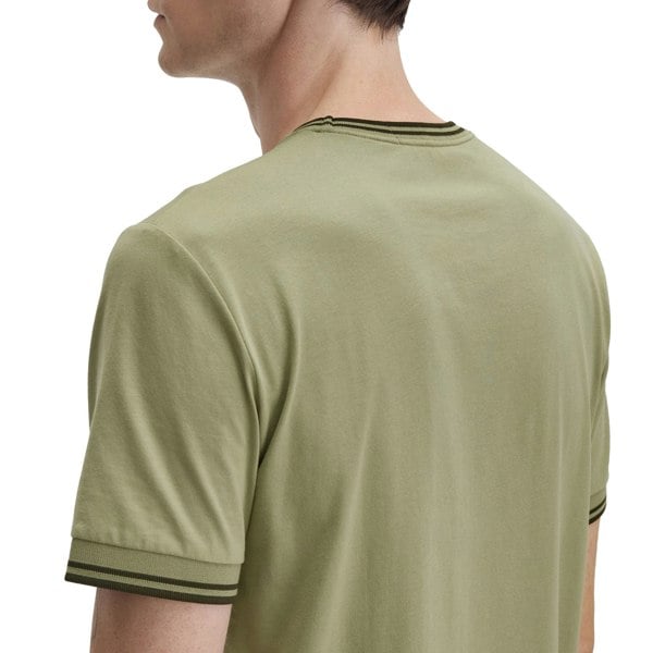 Fred Perry Twin Tipped T-Shirt Olive Mint/Night Green