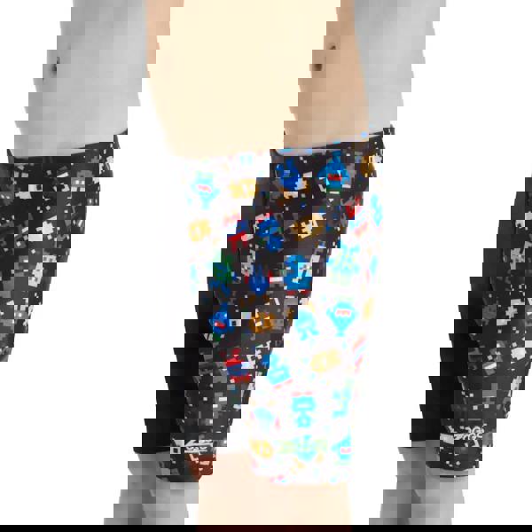 Zoggs Tots Boys Pixel Monsters black multi swim jammer trunks
