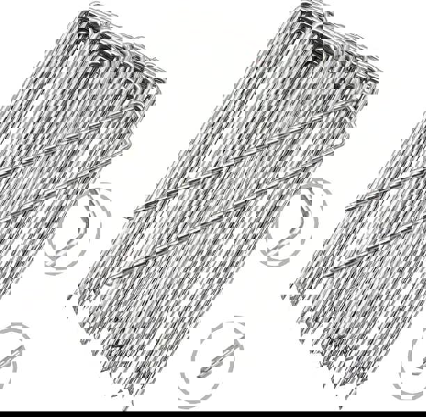 KAV Weed Mat Pins 50pcs Heavy Duty Landscape Pins U Shaped Tent Staples for Securing Membrane, Weed Control Fabric, Artificial Grass, Netting, Matting