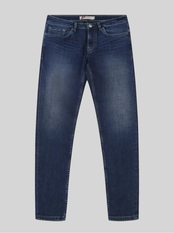 Mish Mash Mirage Tapered Stretch Denim Jean - Mid Blue