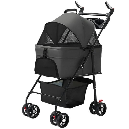 Havendro Pet Stroller Dog Cat Folding Pet Stroller Travel Cart Jogging Carrier Cover Tool