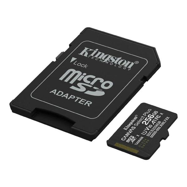 Kingston Canvas Select Plus MicroSD 150MBs Class 10 256GB with Adapter
