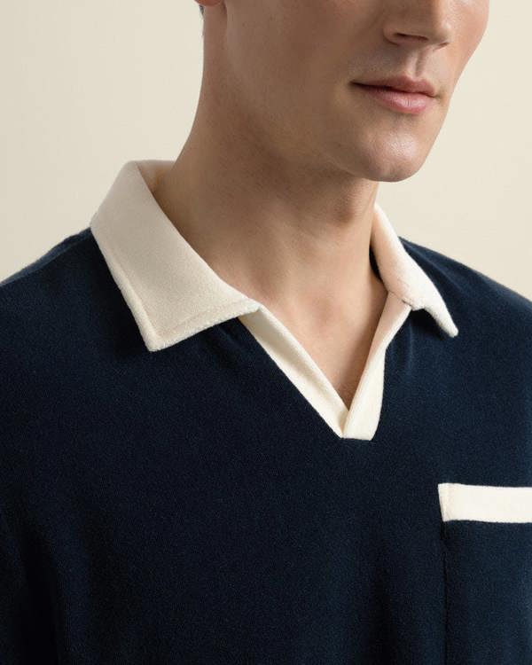 Larsson & Co Jesper - Terry Resort Collar Polo Shirt